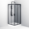 Душевой уголок Am.Pm Gem W90G-403-090BT 90х90 стекло прозрачное профиль черный матовый без поддона