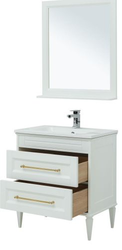 Комплект мебели: тумба с раковиной + зеркало Aquanet Бостон М 00281193 78,4х47,4х65 напольный/подвесной - фото 4
