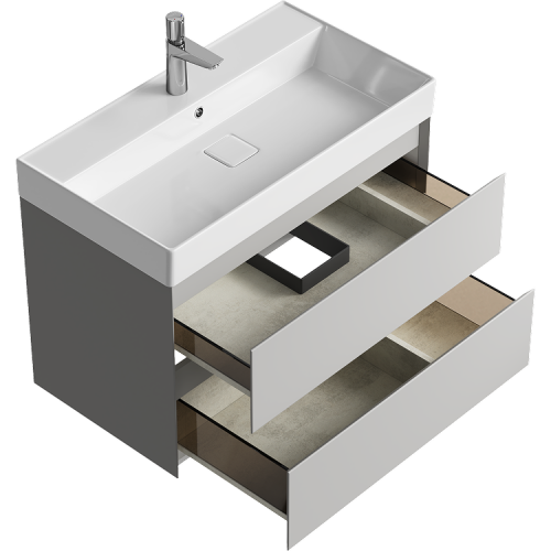 Тумба под раковину Aqwella Y GE01082ST 81х48х63 подвесная - фото 2