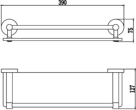 Полка в ванную комнату Savol S-408791