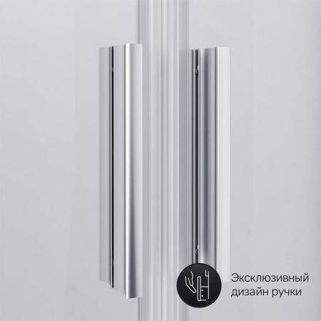 Душевой уголок Am.Pm Gem W90G-401-100WT 100х100 стекло прозрачное профиль хром без поддона