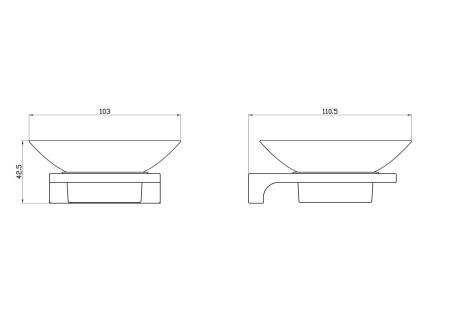 Мыльница с держателем Wonzon & Woghand ECLIPSE WW-9122-CR