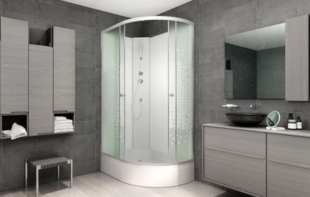 Душевая кабина AvaCan L720LNGM 120х80 асимметричная без крыши ориентация левая