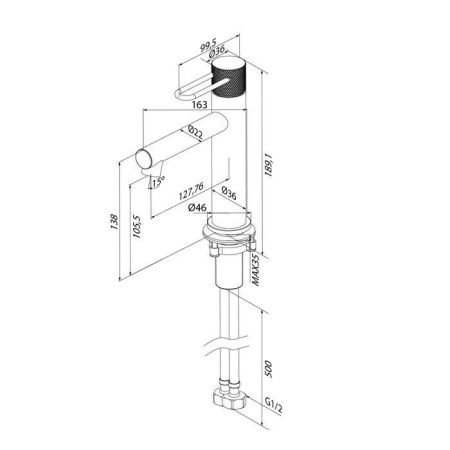 Смеситель IDDIS Duna DUNSB00i01 на раковину хром