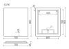 Зеркало с подсветкой Sancos SQUARE SQ700 70х80 подвесное
