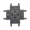 Коннектор X образный к шинопроводу однофазному магнитному черный SignImpress SI020509