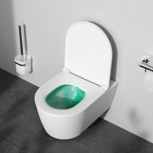 Унитаз подвесной Am.Pm Func C8F1701MWSC белый матовый с сиденьем микролифт безободковый каскадный смыв - фото 3