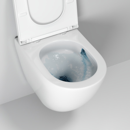 Унитаз подвесной Grossman Торнадо GR-4483SQ белый глянцевый с сиденьем микролифт безободковый смыв торнадо