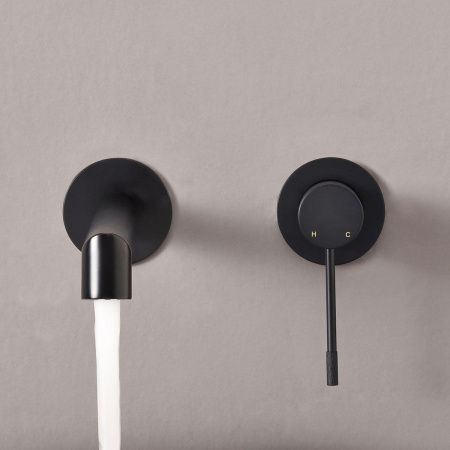 Смеситель для раковины Vincea Desire VBFW-1D1MB встраиваемый в стену черный