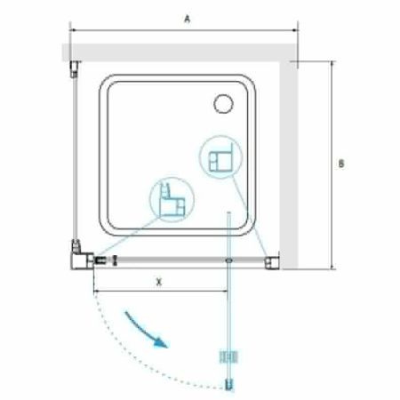 Душевой уголок RGW Passage 4108135100-011 100х100 стекло прозрачное профиль хром без поддона