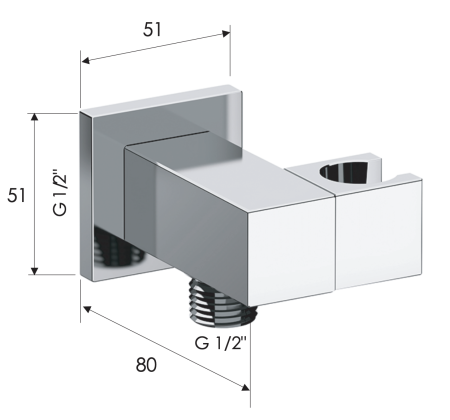 Держатель для душа Remer 337S хром