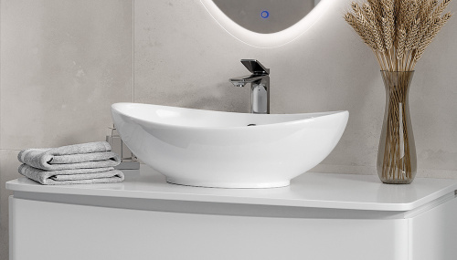 Раковина из фаянса Velvex 7027A 57х39 накладная цвет белый без отверстий под смеситель - фото 3