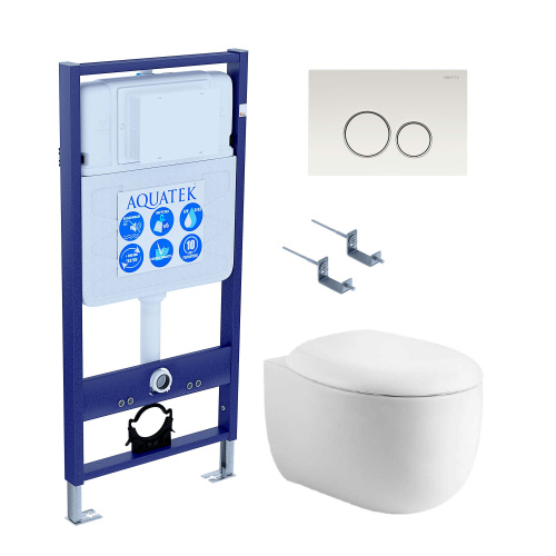 Сет унитаз + инсталляция Aquatek SET AQUATEK АЛЬТАИР cm-016 4в1