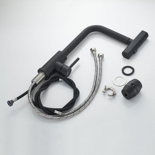 Смеситель для кухни Raffine F203H на мойку черный - фото 4