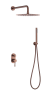 Душевая система Boheme Uno 464-CB встраиваемая цвет медь брашированная