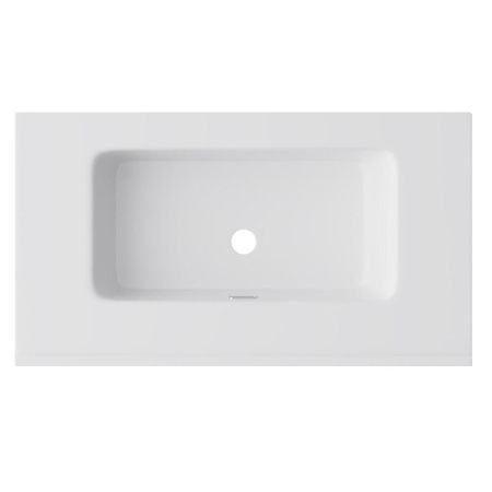 Раковина из сантехнического фарфора Am.Pm Sense M7BWCC0802WG 80х50 встраиваемая цвет белый 1 отверстие под смеситель