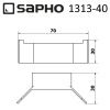 Двойной крючок Sapho EVEREST 1313-40