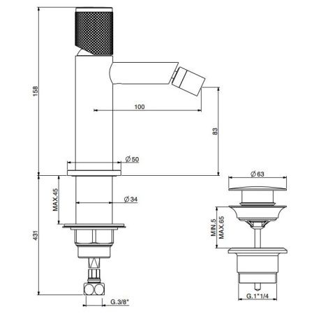 Смеситель Gattoni MD MD210/22C0 на биде хром