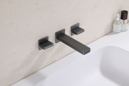 Смеситель для раковины Abber Daheim AF82122NG встраиваемый в стену никель