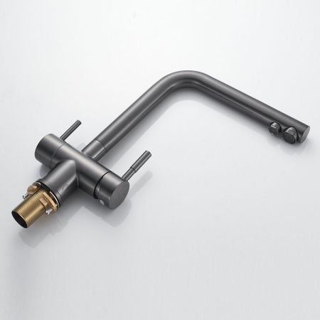 Смеситель для кухни Shevanik S468T на мойку оружейная сталь