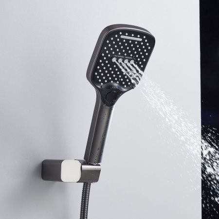 Душевая система Shevanik S4035T встраиваемая в стену цвет оружейная сталь