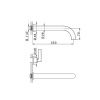 Смеситель для раковины Cisal Cubic GL01351121 встраиваемый в стену хром