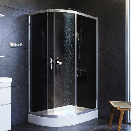 Душевой уголок Am.Pm Like W83G-302U120CG 120х80 стекло тонированное профиль хром глянцевый без поддона