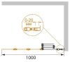 Душевая шторка на ванну Cezares PRATICO PRATICO-V-4-100/140-P-Cr-R 100х140 стекло рифленое профиль хром ориентация правая