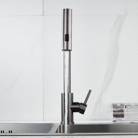 Смеситель для кухни Raffine F203T на мойку оружейная сталь