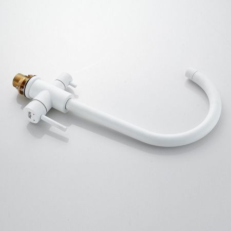 Смеситель для кухни Raffine F108C на мойку белый