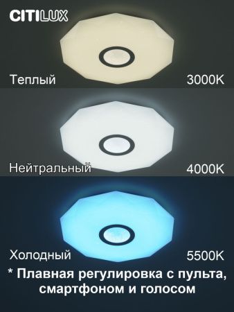 Люстра потолочная Citilux Диамант Смарт CL713A40G