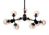 Люстра на штанге Lumina Deco Zodiak (Зодиак) LDP 160-12 BK+TEA