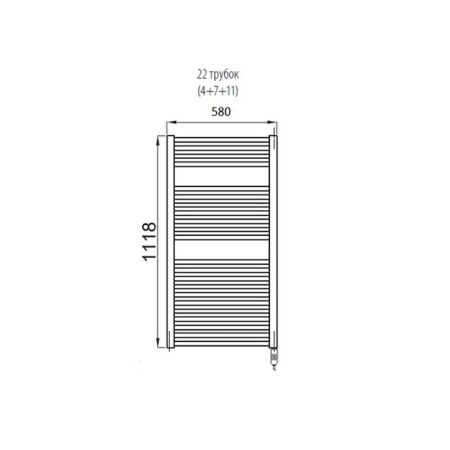 Полотенцесушитель электрический Irsap Ares EIM058K50IR01NNN 60х110 хром