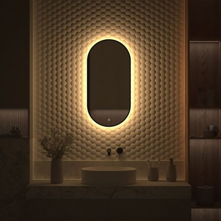 Зеркало с подсветкой Defesto AURA DF 2932 40х80 подвесное