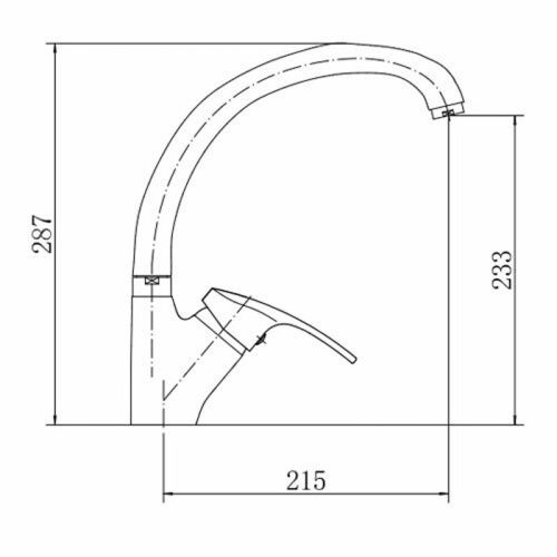 Смеситель для кухни Fashun A4106 на мойку хром - фото 3