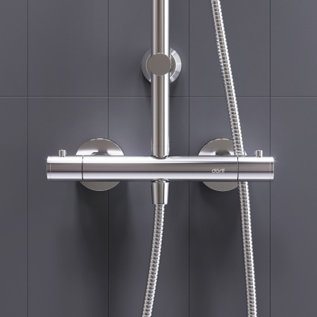 Душевая стойка Dorff Futura D0710400 настенная цвет хром с термостатом