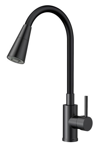 Смеситель для кухни Esko K47BB на мойку черный - фото 2