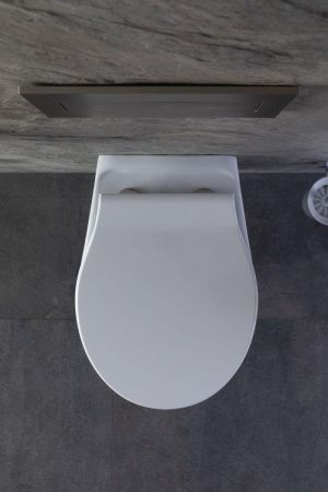 Чаша унитаза подвесная Logan 00302576 цвет белый без сиденья безободковая каскадный смыв