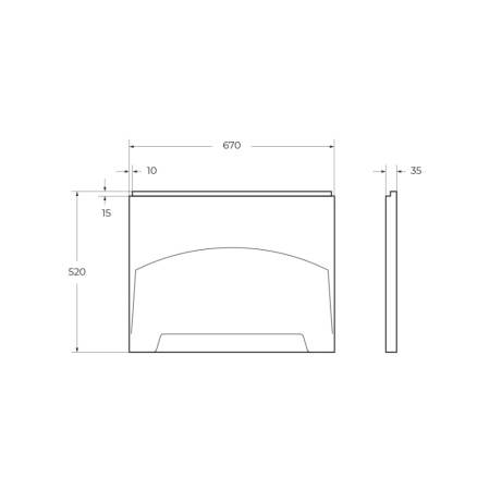 Боковая панель для ванны Cezares ECO ECO-F-70-SP-W37