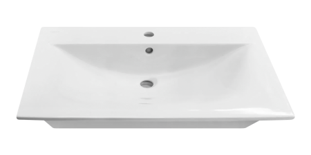 Раковина мебельная из сантехнического фарфора Sanita Luxe Breeze 80 WB.FN/Breeze/80-C/WHT.G/S1 80х50 накладная цвет белый