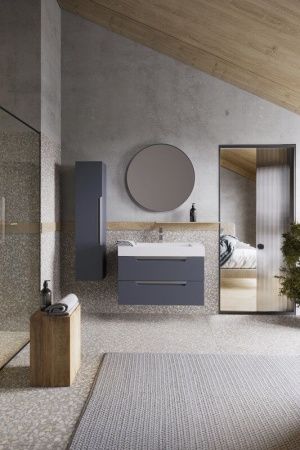 Шкаф-пенал Aqwella Y CUB0503GR 30х130 подвесной цвет серый