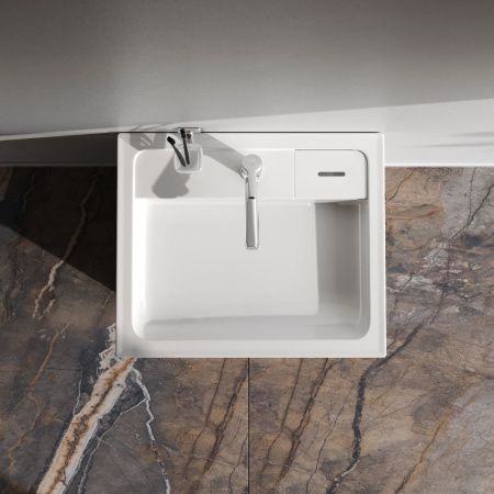 Раковина из сантехнического фарфора Am.Pm X-Joy M85WCC0601WG050 60х50 подвесная цвет белый 1 отверстие под смеситель