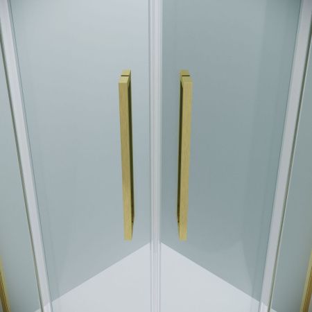Душевой уголок Grossman Cosmo 301.K33.02.9090.32.00 90х90 стекло прозрачное профиль золото без поддона