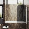 Душевая шторка на ванну Maybah Glass MGV-133-5у 45х140 стекло тонированное профиль хром ориентация универсальная