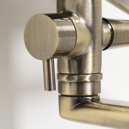 Смеситель для ванны WasserKRAFT Exter 1600 1602L настенный бронза