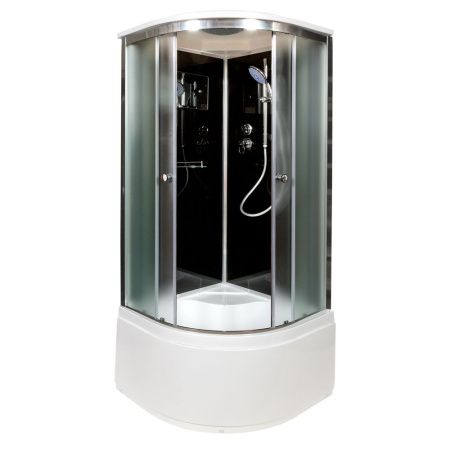 Душевая кабина AvaCan B90SBLACK 90х90 четверть круга с крышей ориентация универсальная