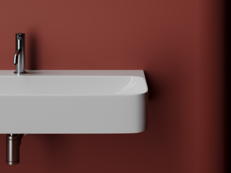 Раковина из сантехнического фарфора Ceramica Nova AURA CN2007 100х50 подвесная цвет белый 1 отверстие под смеситель