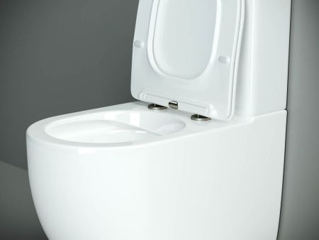 Унитаз напольный с бачком Ceramica Nova METROPOL CN4001 белый с сиденьем микролифт безободковый душевой смыв