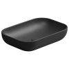 Раковина керамическая GSG Ceramic Design Easy EALAVRE60003 60х40 накладная цвет черный без отверстий под смеситель