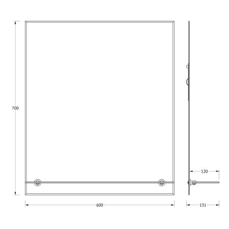 Зеркало Evoform Attractive BY 0505 60х70 подвесное